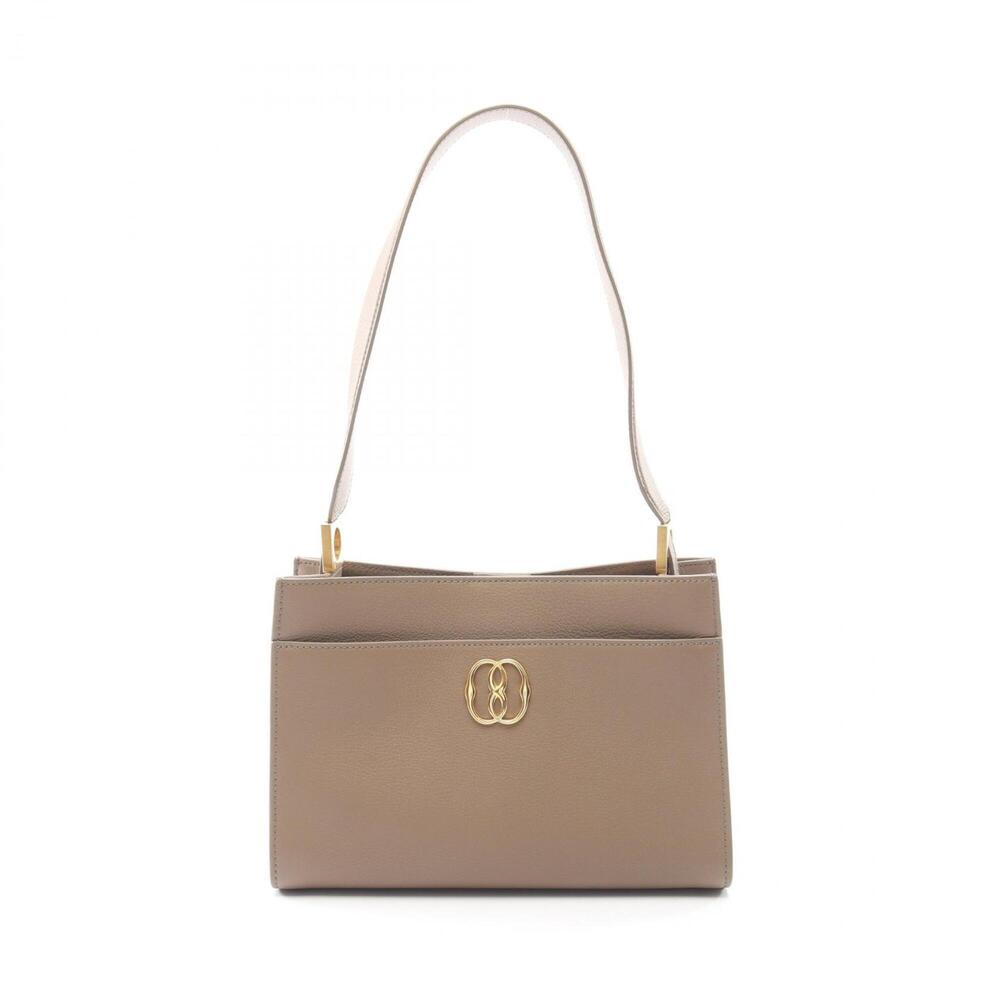 Bally Trapeze Soft Shoulder Bag/Handbag, Leather, Women's, Beige